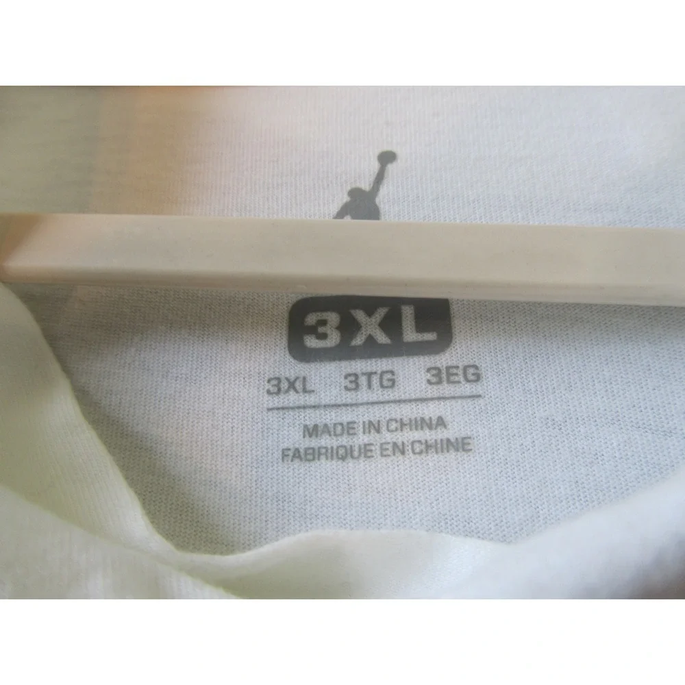 Jordan Hooded T-Shirt Mens 3XL White Graphic Short Sleeve Basketball Jumpman
